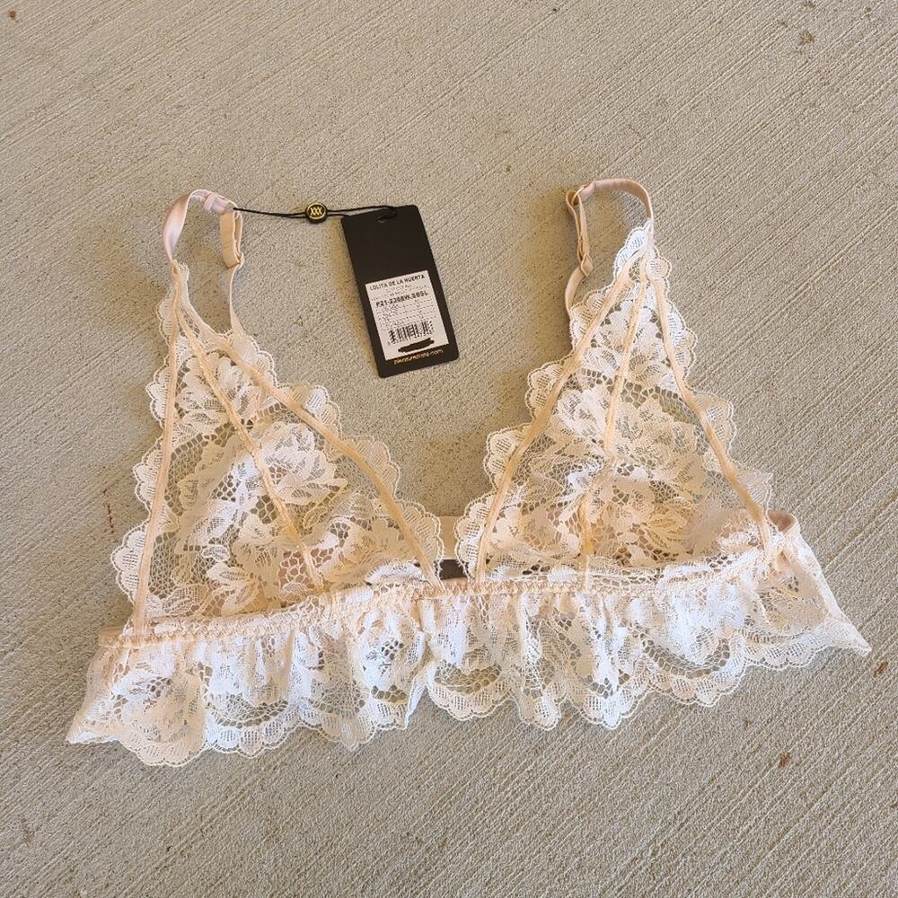 Pleasure State White Label Bralette NWT Lolita De La Huerta M Bridal Lingerie - Picture 2 of 6